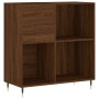 Mueble discos madera contrachapada roble marrón 84,5x38x89 cm de vidaXL, Almacenamiento para CD y DVD - Ref: Foro24-831771, P...