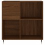 Mueble discos madera contrachapada roble marrón 84,5x38x89 cm de vidaXL, Almacenamiento para CD y DVD - Ref: Foro24-831771, P...