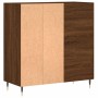 Mueble discos madera contrachapada roble marrón 84,5x38x89 cm de vidaXL, Almacenamiento para CD y DVD - Ref: Foro24-831771, P...