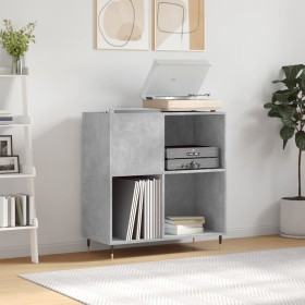 Concrete gray plywood disc cabinet 84.5x38x89 cm by vidaXL, CD and DVD storage - Ref: Foro24-831768, Price: 77,17 €, Discount: %