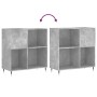 Mueble discos madera contrachapada gris hormigón 84,5x38x89 cm de vidaXL, Almacenamiento para CD y DVD - Ref: Foro24-831768, ...