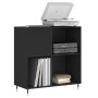 Black plywood record cabinet 84.5x38x89 cm by vidaXL, CD and DVD storage - Ref: Foro24-831765, Price: 84,99 €, Discount: %