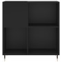 Black plywood record cabinet 84.5x38x89 cm by vidaXL, CD and DVD storage - Ref: Foro24-831765, Price: 84,99 €, Discount: %