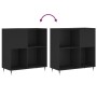 Black plywood record cabinet 84.5x38x89 cm by vidaXL, CD and DVD storage - Ref: Foro24-831765, Price: 84,99 €, Discount: %