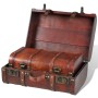 Brown vintage wooden chest trunk 2 units by vidaXL, Storage trunks - Ref: Foro24-240575, Price: 82,45 €, Discount: %