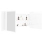 Armario espejo de baño LED acrílico blanco brillo 100x12x45 cm de vidaXL, Tocadores de baño - Ref: Foro24-804985, Precio: 68,...