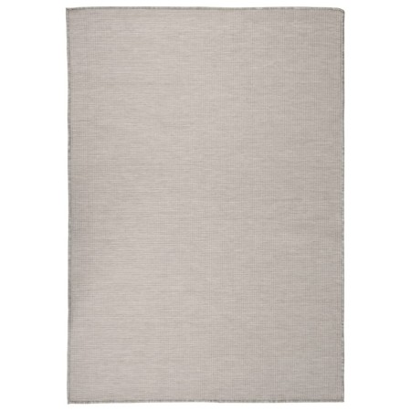 Alfombra de exterior de tejido plano gris taupe 140x200 cm de vidaXL, Alfombras - Ref: Foro24-340783, Precio: 58,66 €, Descue...