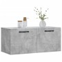 Betongrauer Wandschrank aus Holzwerkstoff, 80 x 36,5 x 35 cm von vidaXL, Schließfächer und Lagerschränke - Ref: Foro24-830072...