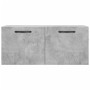 Betongrauer Wandschrank aus Holzwerkstoff, 80 x 36,5 x 35 cm von vidaXL, Schließfächer und Lagerschränke - Ref: Foro24-830072...