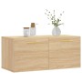 Armario de pared madera ingeniería roble Sonoma 80x36,5x35 cm de vidaXL, Taquillas y armarios de almacenamiento - Ref: Foro24...