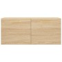 Armario de pared madera ingeniería roble Sonoma 80x36,5x35 cm de vidaXL, Taquillas y armarios de almacenamiento - Ref: Foro24...