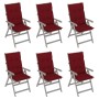 Reclining garden chairs 6 pcs solid acacia wood cushions by vidaXL, Garden chairs - Ref: Foro24-3065341, Price: 438,99 €, Dis...