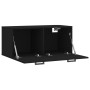 Black engineered wood wall cabinet 80x36.5x35 cm by vidaXL, Lockers and storage cabinets - Ref: Foro24-830077, Price: 58,48 €...