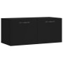 Engineered wood black wall cabinet 80x36.5x35 cm by vidaXL, Lockers and storage cabinets - Ref: Foro24-830069, Price: 57,09 €...