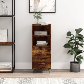 Smoked oak engineered wood sideboard 34.5x34x90 cm by vidaXL, Sideboards - Ref: Foro24-828641, Price: 61,99 €, Discount: %