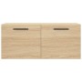 Sonoma oak engineered wood wall cabinet 80x36.5x35 cm by vidaXL, Lockers and storage cabinets - Ref: Foro24-830103, Price: 49...