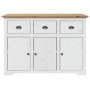 BODO Sideboard Massives Kiefernholz weiß und braun 115,5x44x80 cm von vidaXL, Sideboards - Ref: Foro24-355066, Preis: 239,31 ...