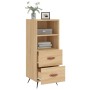 Aparador madera contrachapada color roble Sonoma 34,5x34x90 cm de vidaXL, Aparadores - Ref: Foro24-828639, Precio: 61,99 €, D...