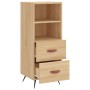 Aparador madera contrachapada color roble Sonoma 34,5x34x90 cm de vidaXL, Aparadores - Ref: Foro24-828639, Precio: 61,99 €, D...