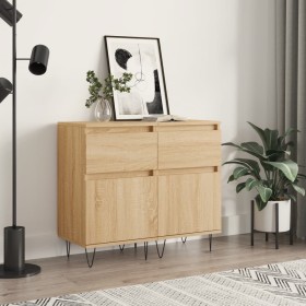 Sideboards 2 pcs engineered wood Sonoma oak 40x35x70 cm by vidaXL, Sideboards - Ref: Foro24-831155, Price: 62,99 €, Discount: %