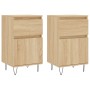 Aparadores 2 uds madera de ingeniería roble Sonoma 40x35x70 cm de vidaXL, Aparadores - Ref: Foro24-831155, Precio: 62,33 €, D...