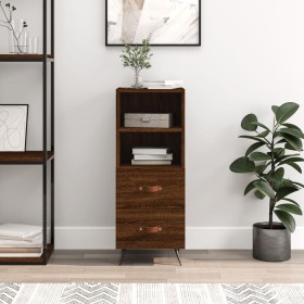 Oak brown engineered wood sideboard 34.5x34x90 cm by vidaXL, Sideboards - Ref: Foro24-828643, Price: 63,69 €, Discount: %