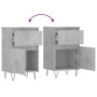 Aparadores 2 uds madera de ingeniería gris hormigón 40x35x70 cm de vidaXL, Aparadores - Ref: Foro24-831157, Precio: 62,25 €, ...