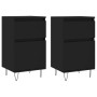 Sideboards 2 pcs black engineered wood 40x35x70 cm by vidaXL, Sideboards - Ref: Foro24-831151, Price: 107,27 €, Discount: %