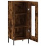 Aparador madera de ingeniería roble ahumado 34,5x34x90 cm de vidaXL, Aparadores - Ref: Foro24-828809, Precio: 60,49 €, Descue...