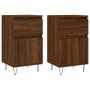 Aparadores 2 uds madera de ingeniería marrón roble 40x35x70 cm de vidaXL, Aparadores - Ref: Foro24-831163, Precio: 71,99 €, D...