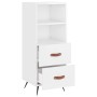 Glossy white plywood sideboard 34.5x34x90 cm by vidaXL, Sideboards - Ref: Foro24-828638, Price: 67,59 €, Discount: %