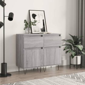 Sideboards 2 units engineered wood Sonoma grey 40x35x70 cm by vidaXL, Sideboards - Ref: Foro24-831161, Price: 64,99 €, Discou...