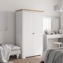 BODO wardrobe made of solid white pine wood, brown, 99x53.5x173 cm by vidaXL, Wardrobes - Ref: Foro24-355060, Price: 268,56 €...