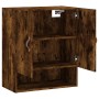 Smoked oak engineered wood wall cabinet 60x31x70 cm by vidaXL, Lockers and storage cabinets - Ref: Foro24-829889, Price: 47,9...