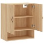 Sonoma oak engineered wood wall cabinet 60x31x70 cm by vidaXL, Lockers and storage cabinets - Ref: Foro24-829887, Price: 47,5...