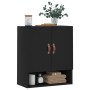 Black engineered wood wall cabinet 60x31x70 cm by vidaXL, Lockers and storage cabinets - Ref: Foro24-829885, Price: 47,95 €, ...