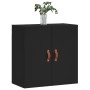 Black engineered wood wall cabinet 60x31x60 cm by vidaXL, Lockers and storage cabinets - Ref: Foro24-829941, Price: 50,99 €, ...