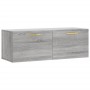 Armario de pared madera ingeniería gris Sonoma 100x36,5x35 cm de vidaXL, Taquillas y armarios de almacenamiento - Ref: Foro24...