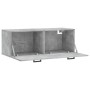 Concrete gray engineered wood wall cabinet 100x36.5x35 cm by vidaXL, Lockers and storage cabinets - Ref: Foro24-830136, Price...