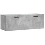 Wall-mounted cabinet made of gray concrete engineered wood, measuring 100x36.5x35 cm. by vidaXL, Lockers and storage cabinets...