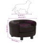 Plush and brown synthetic leather dog sofa 48x48x32 cm by vidaXL, Beds for dogs - Ref: Foro24-170958, Price: 77,20 €, Discoun...