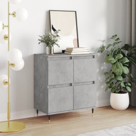 Concrete gray plywood sideboard 60x35x70 cm by vidaXL, Sideboards - Ref: Foro24-831208, Price: 67,69 €, Discount: %