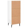 Aparador de madera contrachapada blanco brillante 34,5x34x90 cm de vidaXL, Aparadores - Ref: Foro24-830462, Precio: 65,99 €, ...