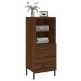 Oak brown engineered wood sideboard 34.5x34x90 cm by vidaXL, Sideboards - Ref: Foro24-828683, Price: 71,99 €, Discount: %