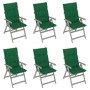 Reclining garden chairs 6 pcs solid acacia wood cushions by vidaXL, Garden chairs - Ref: Foro24-3065337, Price: 438,29 €, Dis...