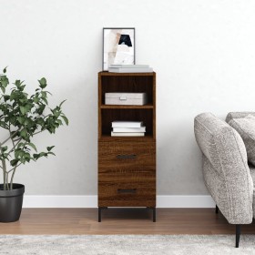 Oak brown engineered wood sideboard 34.5x34x90 cm by vidaXL, Sideboards - Ref: Foro24-828675, Price: 67,99 €, Discount: %