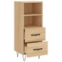 Aparador madera contrachapada color roble Sonoma 34,5x34x90 cm de vidaXL, Aparadores - Ref: Foro24-828663, Precio: 59,99 €, D...