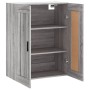 Sonoma gray engineered wood wall cabinet 69.5x34x90 cm by vidaXL, Sideboards - Ref: Foro24-830402, Price: 63,67 €, Discount: %