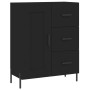 Aparador de madera de ingeniería negro 69,5x34x90 cm de vidaXL, Aparadores - Ref: Foro24-830269, Precio: 103,37 €, Descuento: %