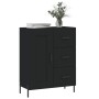 Black engineered wood sideboard 69.5x34x90 cm by vidaXL, Sideboards - Ref: Foro24-830269, Price: 103,37 €, Discount: %